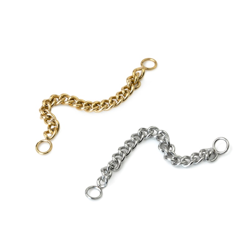Connecter chain for piercing jewelry