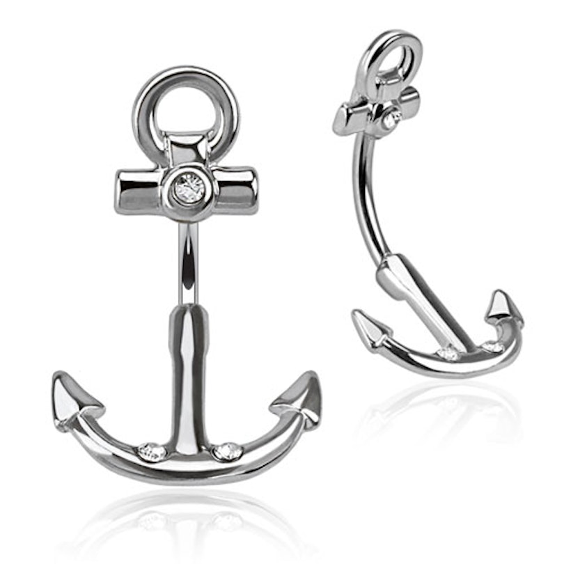 Curved barbell with anchor