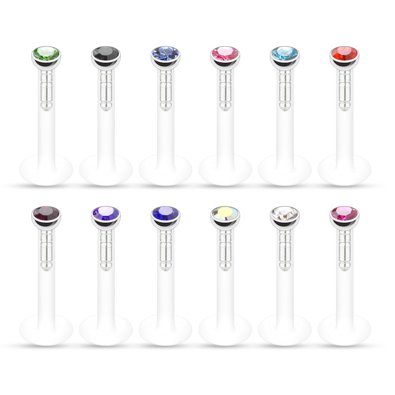 Labret made of ptfe in a variety of stone colors