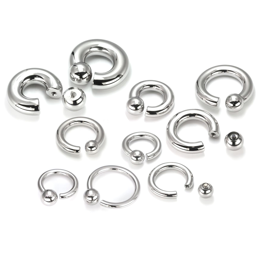 Captive bead ring top piercing