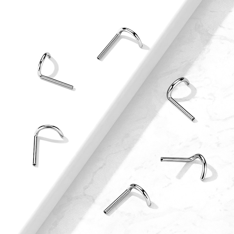 Push-in threadless nose screw made of titanium