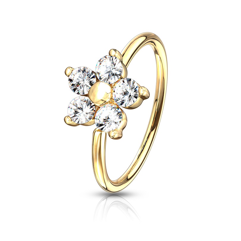 Ring with dainty flower
