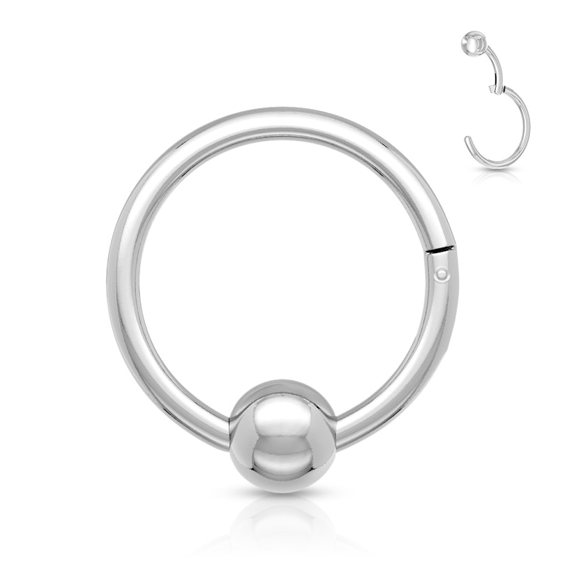 Captive bead ring with hinge
