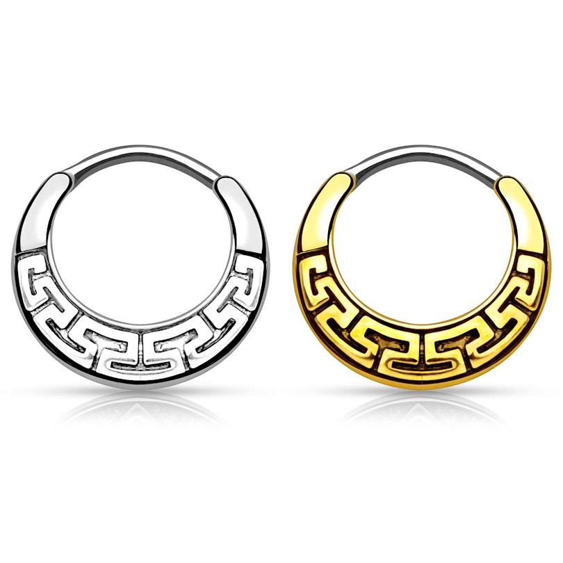 Septum clicker with labyrinth design