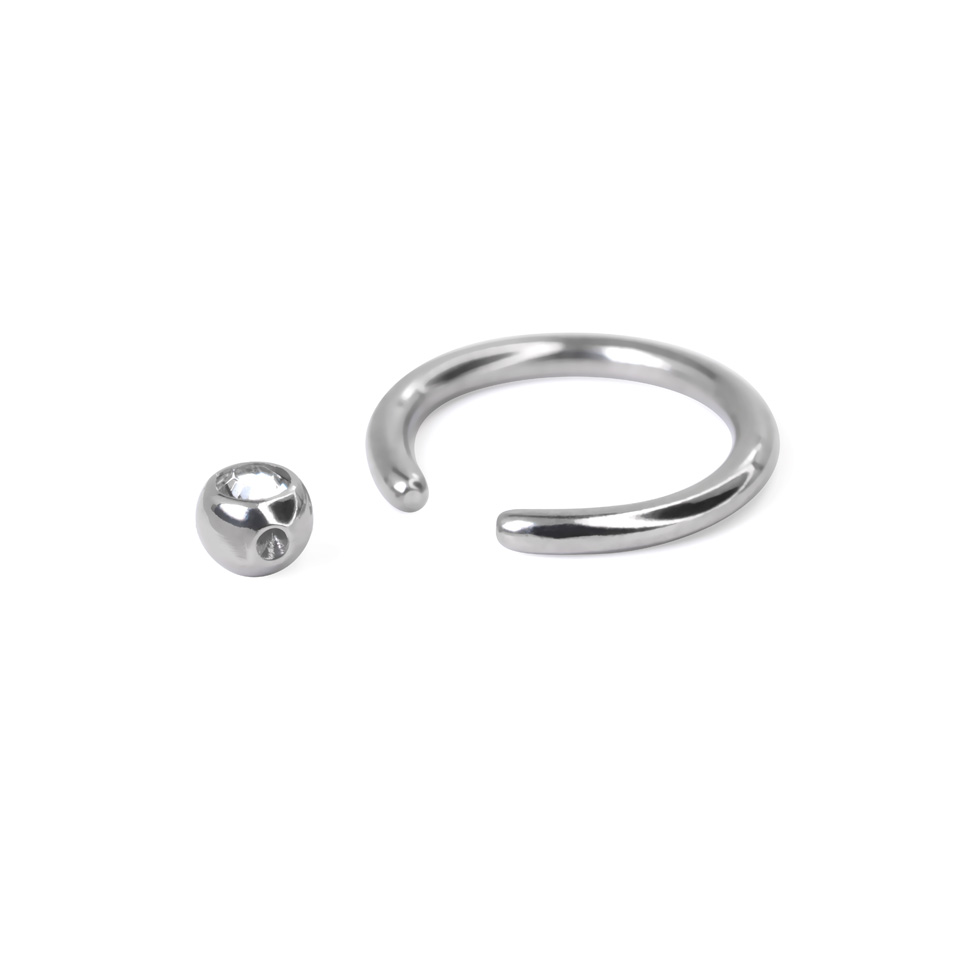 Captive septum ring top