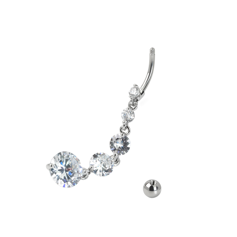 Diamond dangle belly button rings online