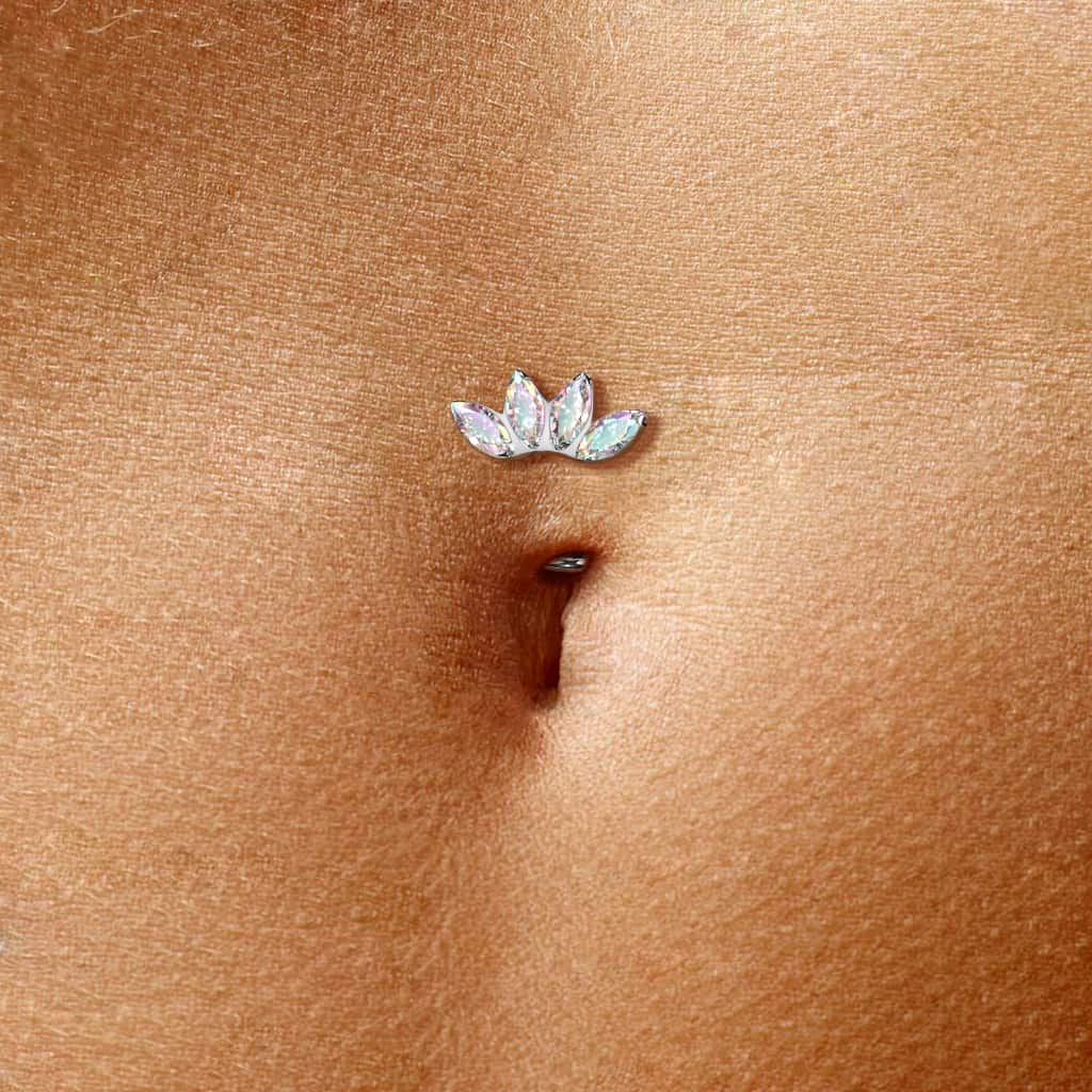 Belly button sale piercing flower