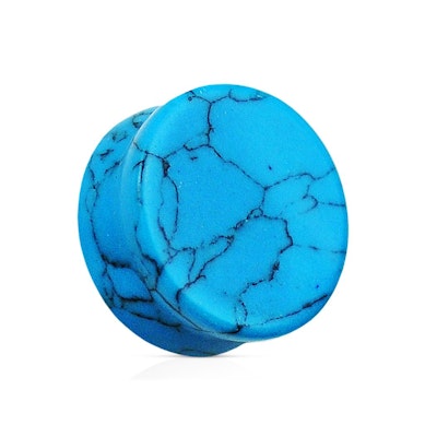 Plug in turquoise stone