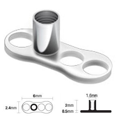 Dermal anchor base titanium made