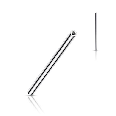 Threadless push-in barbell made of titanium