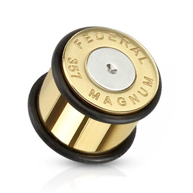 Plug shaped like a cartridge case