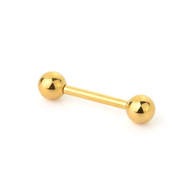 Barbell made of titanium with internal thread