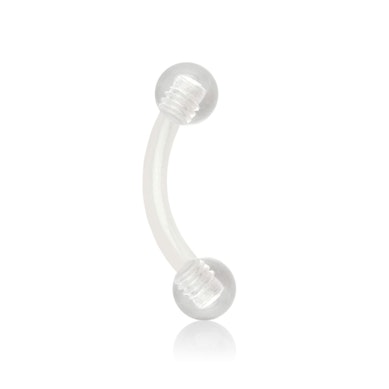 Curved barbell made of ptfe in a variety of colors