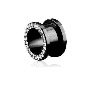 Tunnel with studded edge and screw thread
