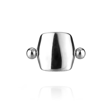 Helix piercing jewelry with shield