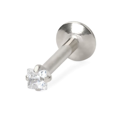 Labret with square stone