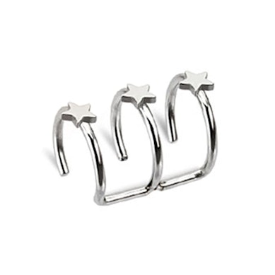 Clip-on piercing αυτιού με αστέρια