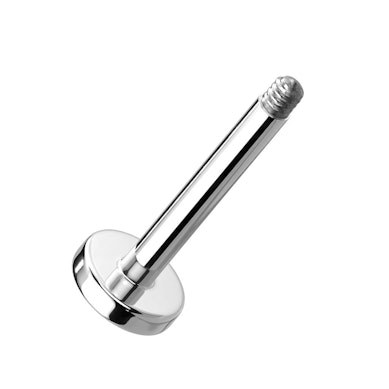 Loose labret post made of titanium