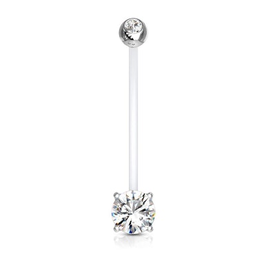 Pregnancy belly ring double jeweled in a variety of colors