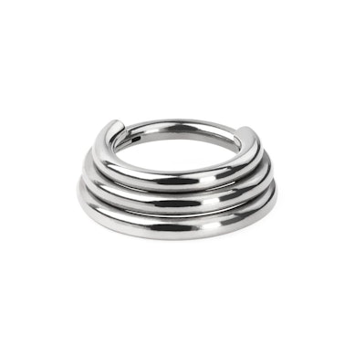 Triple layered hinged ring