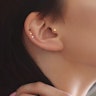Flat ball for internally threaded jewelry Piercing