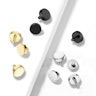 Flat ball for internally threaded jewelry Piercings