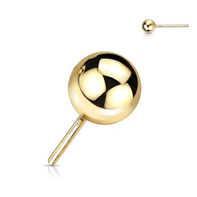 14K gold threadless push-in front in different designs