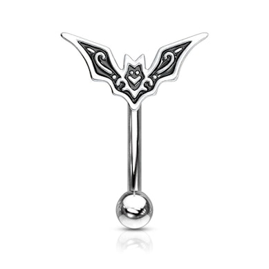 Curved barbell with a bat top