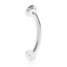 Curved transparent retainer Piercing