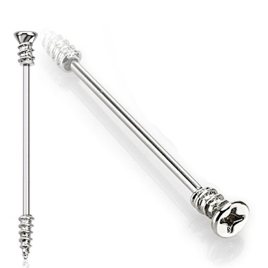 Industrial barbell with screw form
