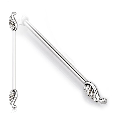 Industrial barbell with wings