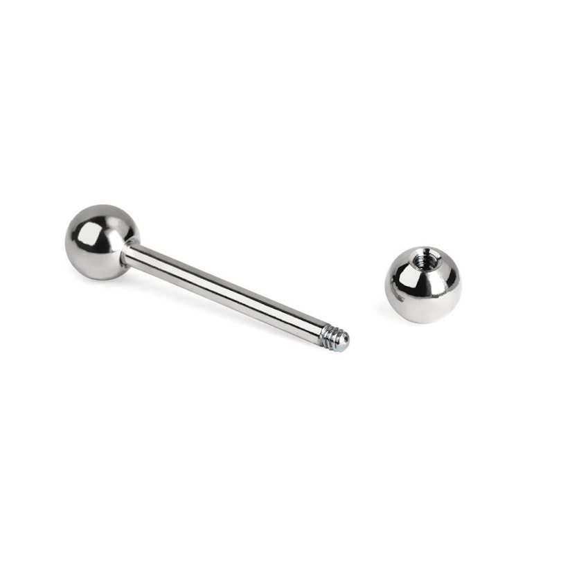 Straight barbell made of titanium Piercing