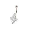 Belly button ring with oblong stones Body Piercing