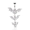 Belly button ring with three bats Piercing