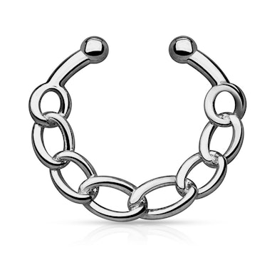 Ψεύτικο septum piercing με αλυσίδα