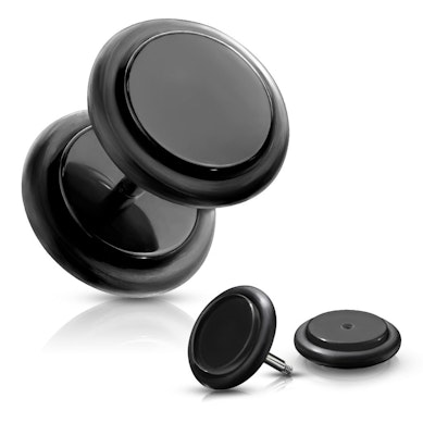 Fake plug i mange farver-Sort