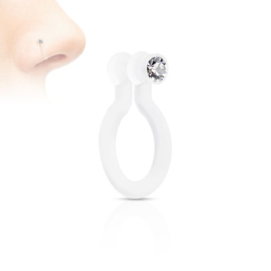 Clip-on piercing μύτης με πετράδι