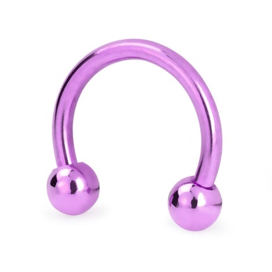 Circular barbell with balls.