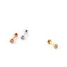 Labret made of titanium with internal threading and jeweled ball Piercings