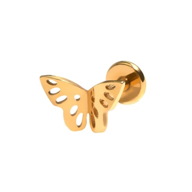 Butterfly labret in titanium
