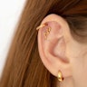 Push-in titanium labret with a snake Piercing Jewelry