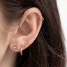Push-in titanium labret with a snake Piercings