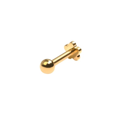 Flower flat back titanium labret
