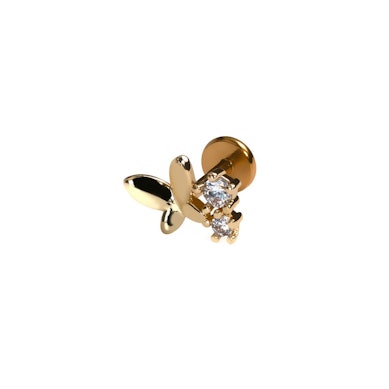 Butterfly labret with stones