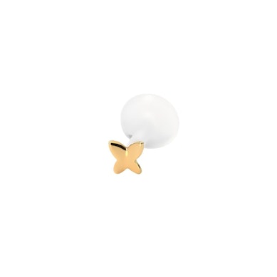 Labret iz PTFE-ja in metuljem iz 14-kt zlata
