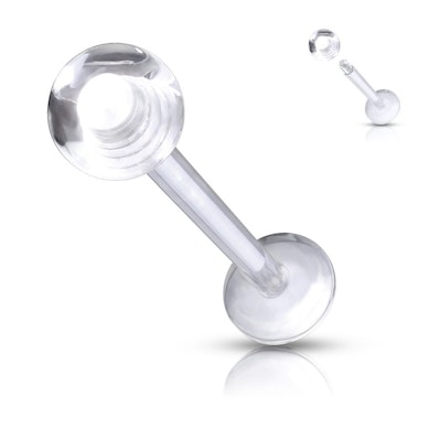 Retainer labret s prozorno kroglico
