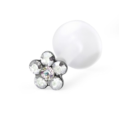 Labret with flower charm