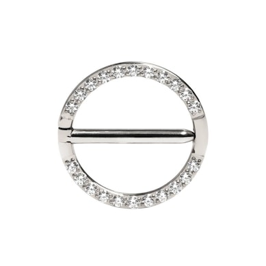 Titanium nipple clicker with pave stones