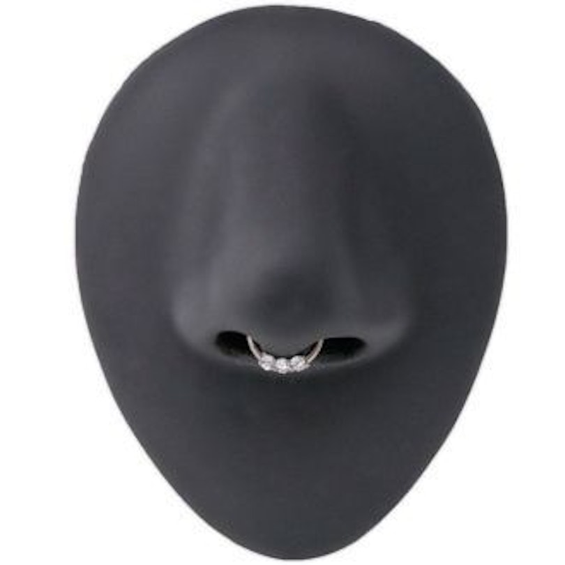 Septum ring of a small size with tiny stones Body Jewelry