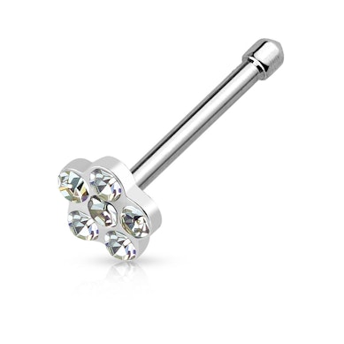 Nose stud with flower
